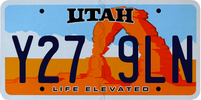 UT license plate Y279LN