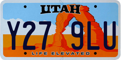 UT license plate Y279LU