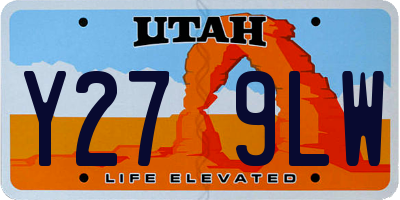 UT license plate Y279LW