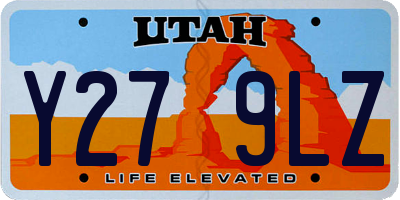 UT license plate Y279LZ
