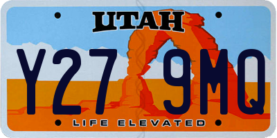 UT license plate Y279MQ