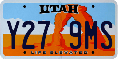 UT license plate Y279MS