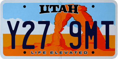 UT license plate Y279MT