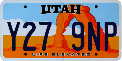 UT license plate Y279NP