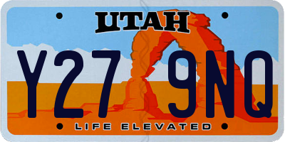UT license plate Y279NQ