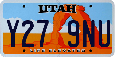 UT license plate Y279NU