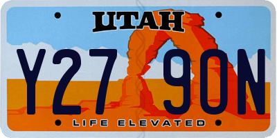 UT license plate Y279ON