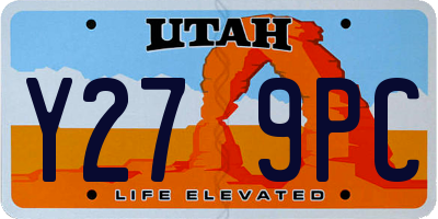 UT license plate Y279PC