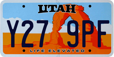 UT license plate Y279PF