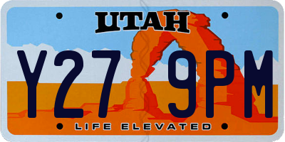 UT license plate Y279PM