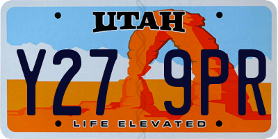 UT license plate Y279PR