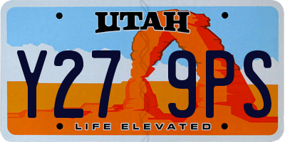 UT license plate Y279PS