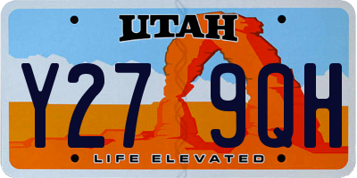 UT license plate Y279QH