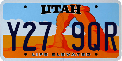 UT license plate Y279QR