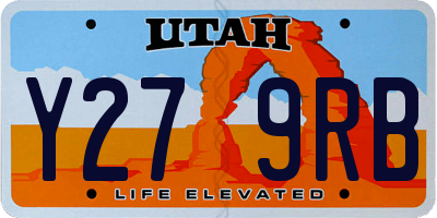 UT license plate Y279RB