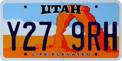 UT license plate Y279RH