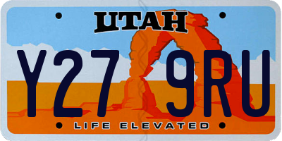 UT license plate Y279RU