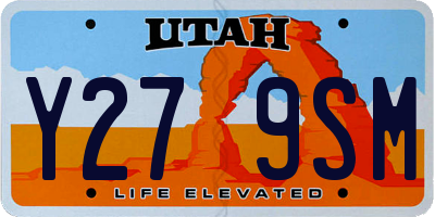UT license plate Y279SM