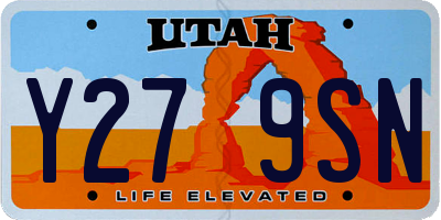 UT license plate Y279SN