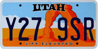 UT license plate Y279SR