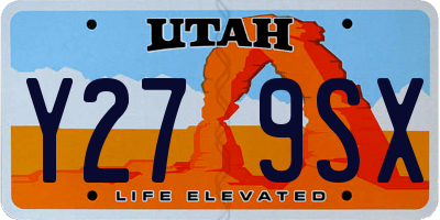 UT license plate Y279SX