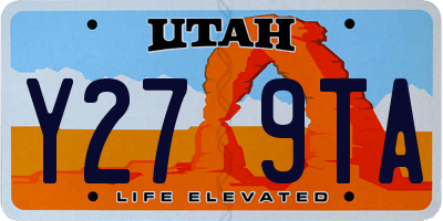 UT license plate Y279TA