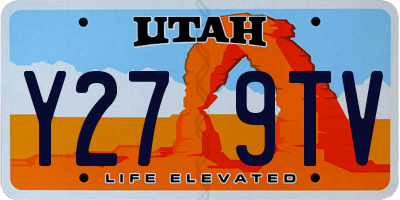 UT license plate Y279TV