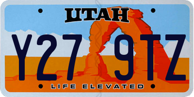 UT license plate Y279TZ