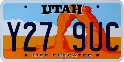 UT license plate Y279UC