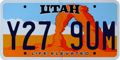 UT license plate Y279UM