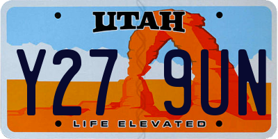 UT license plate Y279UN