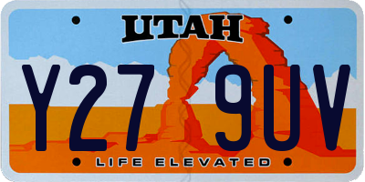 UT license plate Y279UV