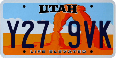 UT license plate Y279VK