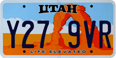 UT license plate Y279VR