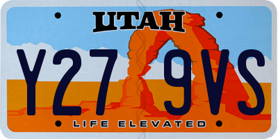 UT license plate Y279VS