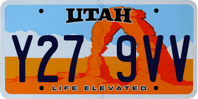 UT license plate Y279VV