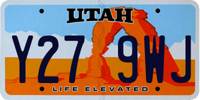 UT license plate Y279WJ