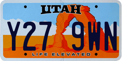 UT license plate Y279WN