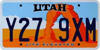 UT license plate Y279XM