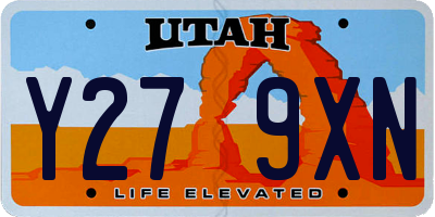UT license plate Y279XN