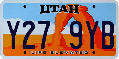 UT license plate Y279YB