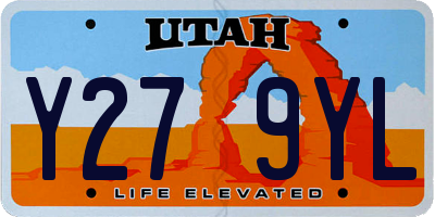 UT license plate Y279YL
