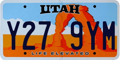 UT license plate Y279YM