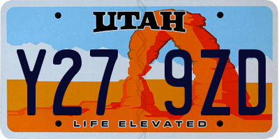 UT license plate Y279ZD