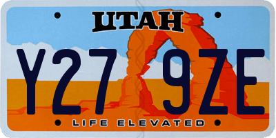 UT license plate Y279ZE