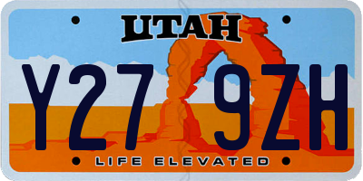 UT license plate Y279ZH