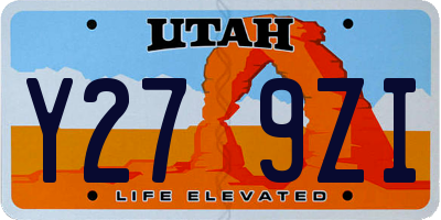 UT license plate Y279ZI