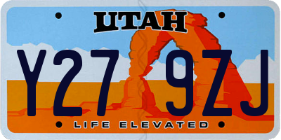 UT license plate Y279ZJ