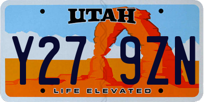 UT license plate Y279ZN
