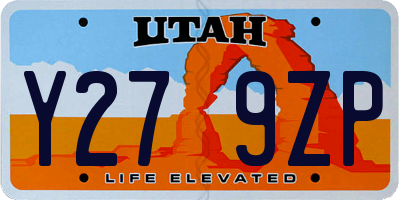 UT license plate Y279ZP